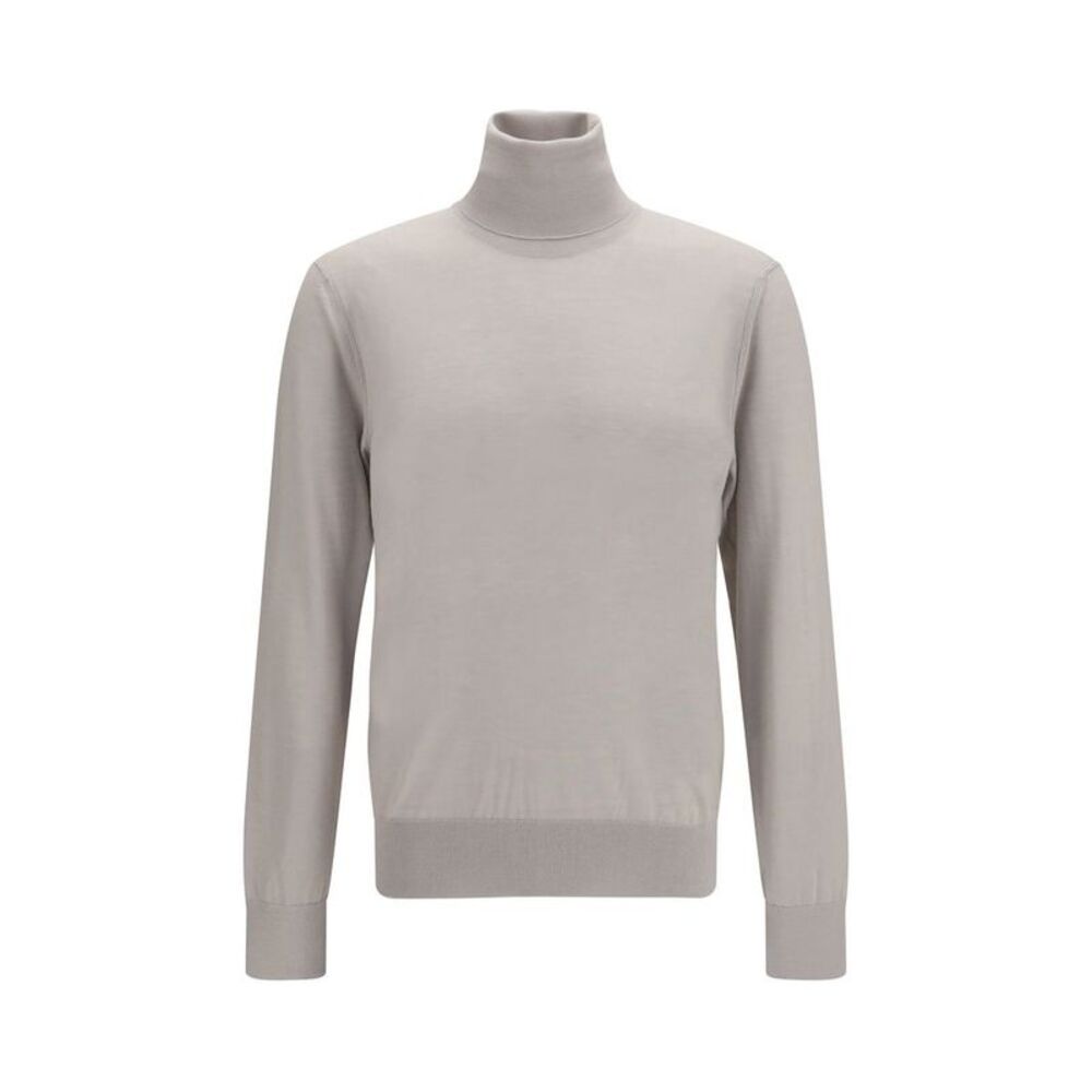 Dolce & Gabbana Beige Cashmere Men's Turtleneck